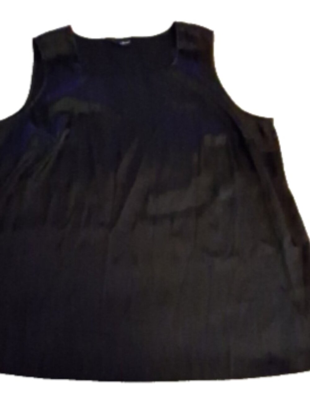 Maggie Barnes Womens Plus Size 3X Black Sleeveless Stretch Tank Top Bust Darts